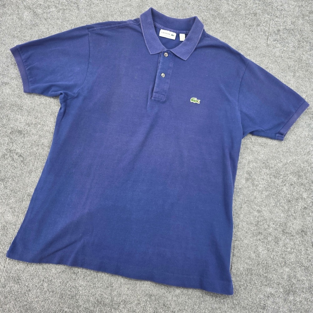 Lacoste Mens Classic Fit Cotton Pique Polo Shirt Blue XXL FR 7 FA8713